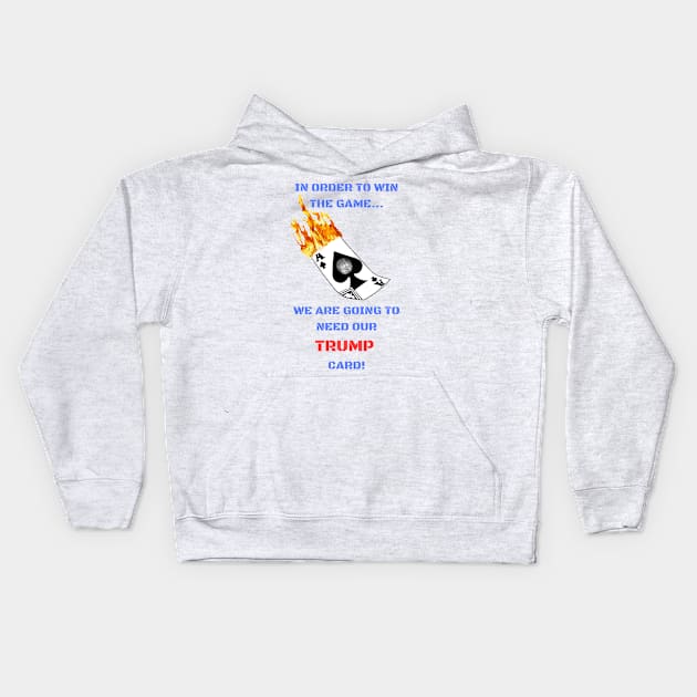 TRUMP CARD Kids Hoodie by 1 Kreative Kat